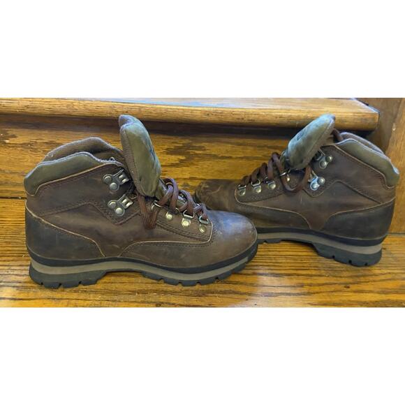 Timberland 95130 Euro Hiker Dark Brown Leather Boots Women’s 8.5 - Picture 5 of 8